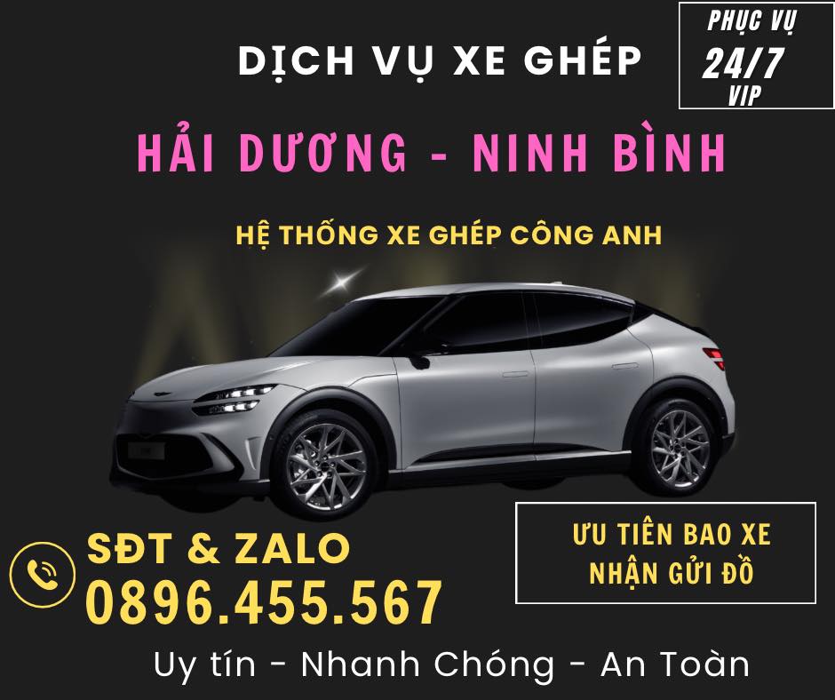 xe ghép hải dương ninh bình công anh